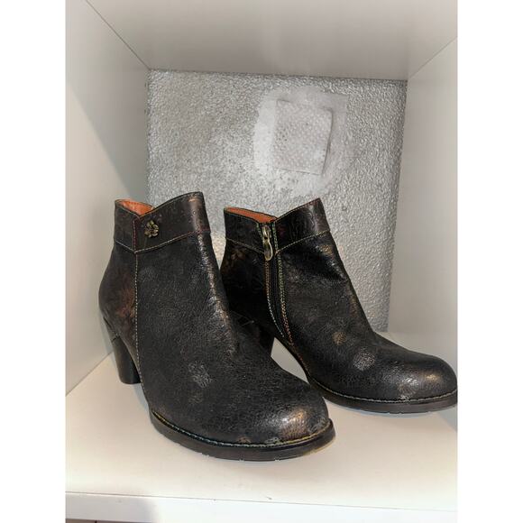 L’Artiste by Spring Step “Bestlove” Hand-Painted Leather Booties – Size 8M / 39 - Picture 3 of 13